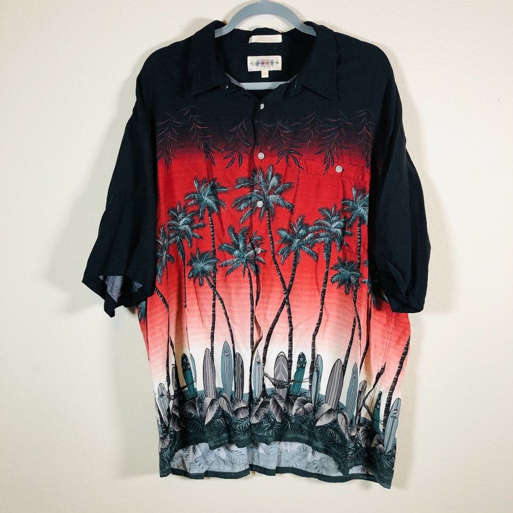 Campia Moda Men's 2XL Hawaiian Shirt Surf Boards